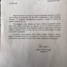 Messaggio del Santo Padre, Papa Francesco…